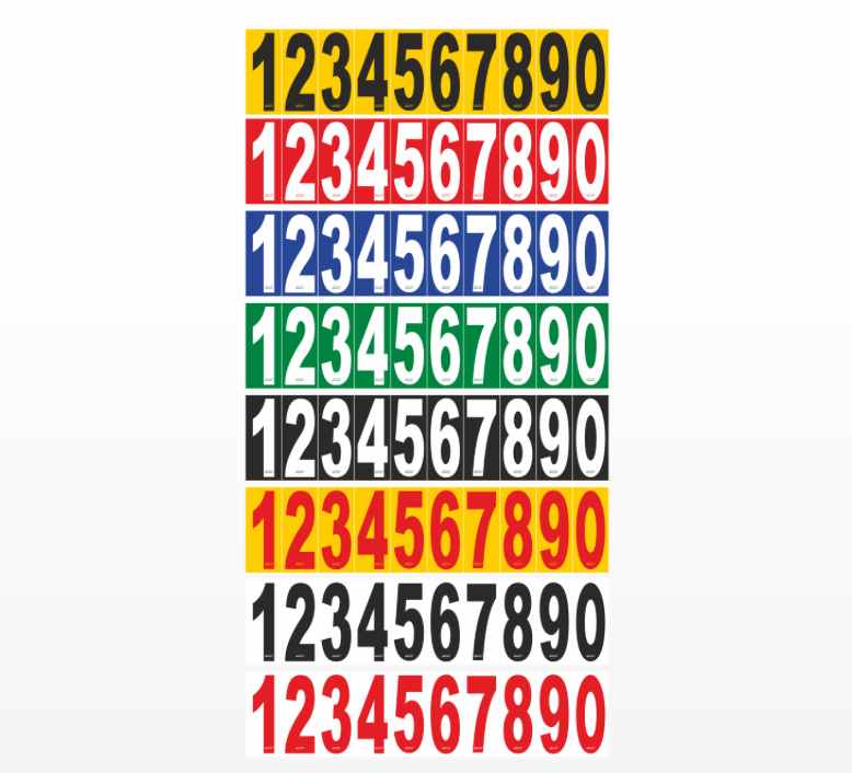 OTK Style Single Race Number Stickers (x10 pack) - Worldwide Shipping