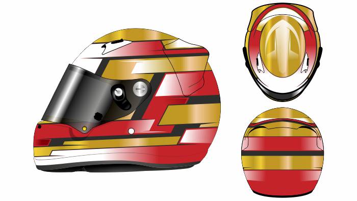Custom karting helmet design from Kartdavid