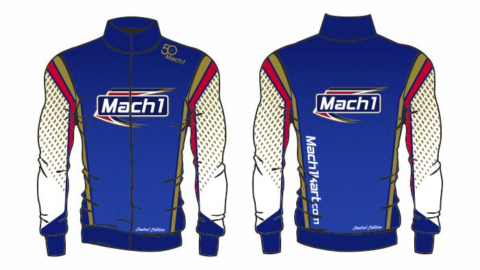Mach 1 custom kart team clothing