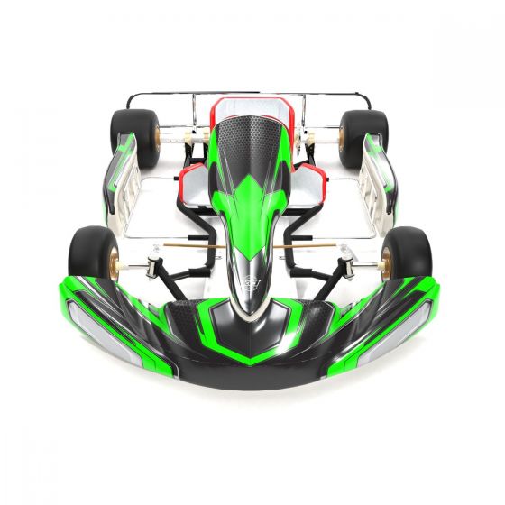 Force Flourescent Green Kart Graphics Kit Front High View