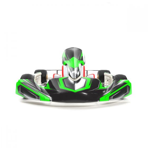 Force Flourescent Green Kart Graphics Kit Front Low View
