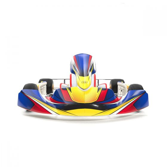 Silverstone Blue Kart Graphics Kit Front Low View