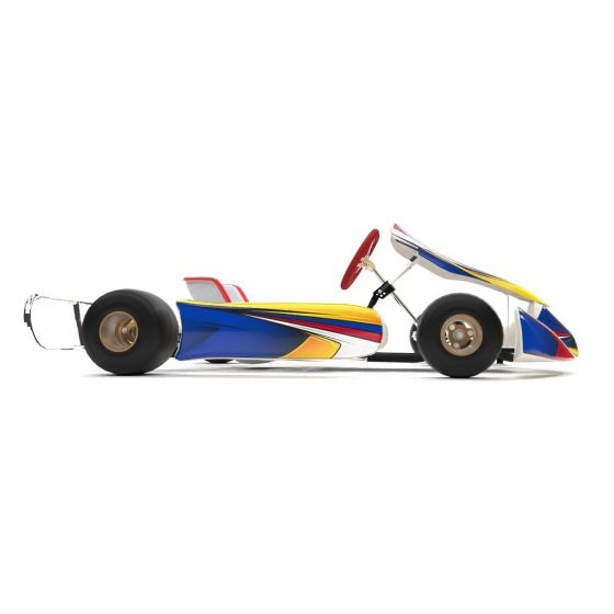 Silverstone Blue Kart Graphics Kit Side View
