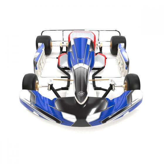 Viper Blue Kart Graphics Kit Front High View