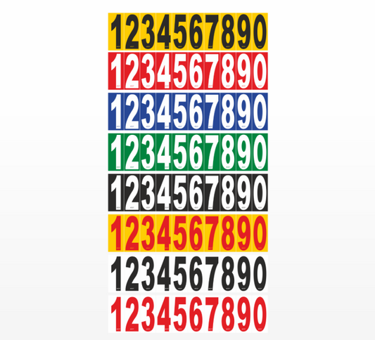 OTK Style Single Race Number Stickers (x10 pack)