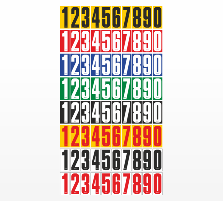 Single Race Number Stickers (x10 pack)